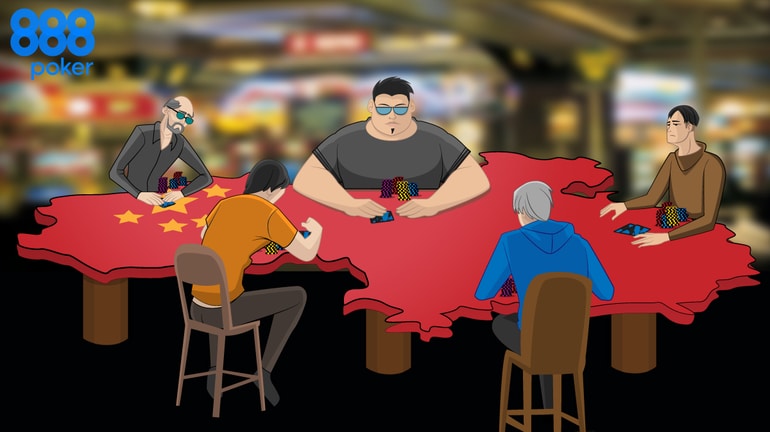 pokerspelare sitter runt ett bord